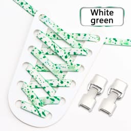 Stylish No Tie Elastic Shoelaces for Sneakers Effortlessly Unique Shoe Lace Splash Ink Flat Shoe Laces Design Suitable All Ages
