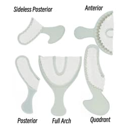 10Pcs Dental Bite Impression Trays Disposable Registration Tray with Net Colorful Teeth Holder Mold Posterior Anterior Front
