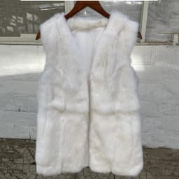 Fancy Rani Real Rabbit Fur Vest Natural Jacket For Women Fashion Leather Autumn Winter Spring Outwear High Quality