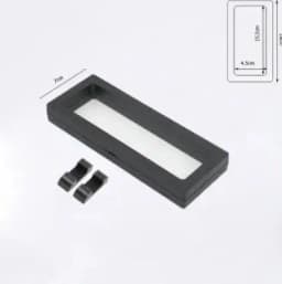 1 Set Suspended Floating Display Case Black White Plastic 3D Earring Coins Gems Ring Jewelry Exhibition Stand Holder Box