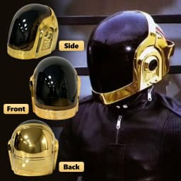 Daft Punk Helmet Gold Black Full Face Cosplay Mask Unisex Adult Size Halloween Music Festival Rave Party Costume Prop
