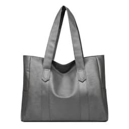 New Large Capacity Vintage Handbag PU Soft PU Leather Bag Versatile Solid Color Shoulder Bag