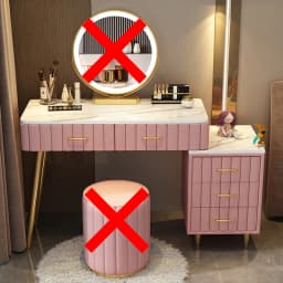 Women Pink Dressing Table Makeup Chair Modern Bedside Cosmetics Dressing Table Bedroom Cabinet Vestidores Postmodern Furniture