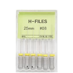 6Pcs/Pack Dental Files Hand Use H-Files 21/25mm Stainless Steel Endodontic Root Canal Files Dentist Tools Dental Lab Instruments