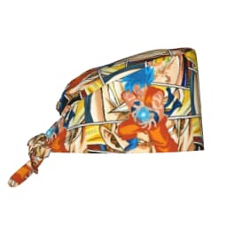 Custom DBZ Goku Japan Comic Cleaning Working Cap Cool Men Women Saiyan Scrub Cap Surgicals Hat Nurse Scrubs Hat For Dentist
