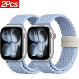 New Braided Strap For Apple Watch Bands 44 40 45 49 42 41 38mm Magnetic Snap Nylon Bracelet iWatch Series 11 9 5 6 8 7 SE Ultra3