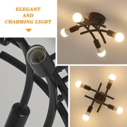 Retro-Style Wrought Iron Pipe Pendant Light, Industrial Art Pendant Lamp for Modern Living Room and Bedroom Lighting Decor