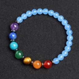 7 Chakra Bracelet Natural Gem Stone Beads Bangle Women Crystal Healing Anxiety Jewellery Mandala Yoga Meditation Bracelets Gift