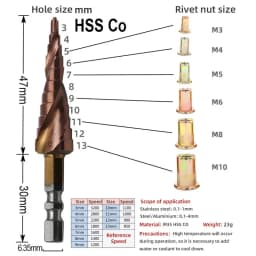 Rivet Nut Tool Drill Adapter M3 M4 M5 M6 M8 M10 Simple Installation Electric Manual Cordless Riveter Metal License Plate
