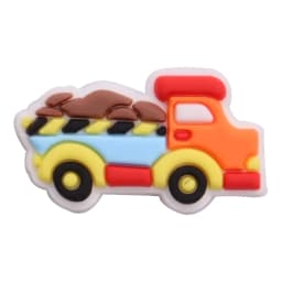 Single Sale 1pcs PVC Shoe Charms Fire Engine Excavator Crane Truck Hole Slipper Accessories Shoes Ornament For Children Gift