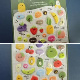 Korean Import Suatelier Fruit Food Puffy 3D Stickers Scrapbooking Diy Diary Stationery Stickers School Supplies