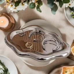 Simple Jewelry Storage Tray Creative Cloud Shapes Electroplated Jewelry Earrings Ring Display Desktop Dish For Women