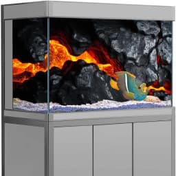 3D Effect Black Rock Aquarium Vinyl Background Poster HD Rock Stone Self Adhesive Fish Tank Wallpaper 3d Background