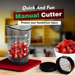 Multifunctional Stainless Steel Slicer Dicer, Fruit Vegetable Strawberry Cutter