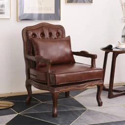 European and American solid wood retro sofa chair single leisure coffee shop to negotiate tiger chair bed and breakfast