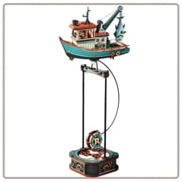 In Stock ROKR Gravity Swing Building Block 3D Three-dimensional Wooden DIY Handmade Mortise Tenon Assembly Model Birthday Gift