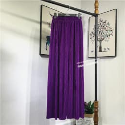 Women's Summer Chiffon Wide Leg Pants Casual Candy Color Loose Long Pants Lady Chic Solid Color High Waist Wide Leg Trousers