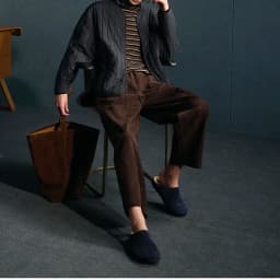 Retro 2025 Leather Ankle-Length Pants Women Elastic Waist Suede Sheepskin Wide Leg Length Straight Cylinder Trousers Black brown
