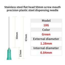 14G-27G 50mm Dispensing Machine Syringe Needle 2 Inch Stainless Steel Dispensing Needle Spiral Mouth Nozzle Glue Needle