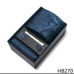 High Grade Holiday Gift Box Brand 8 cm Blue Paisley Tie Handkerchief Cufflink Set Men Necktie Clothing Accessories Birthday Gift