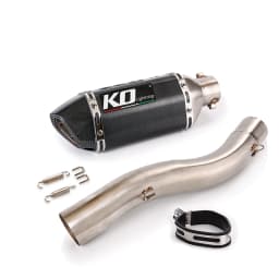 For Ducati Scrambler 800 821 Motorcycle Exhaust System Middle Connect Link Pipe Section Tube 51mm Muffler Baffler With DB Killer