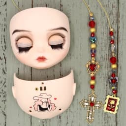 ICY DBS OOAK Blyth doll Hand-Painted Face Plate Including Back Plate Screws Lips carved 1/6 BJD Anime Girl