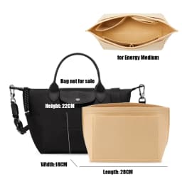 Felt Bag Insert for Longchamp S bag Orderly Storage Organizer Bag Inner Storage Bag Three-dimensional Support Bag Accessories
