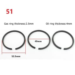 3 Pcs Air Compressor Piston Ring Pneumatic Parts 42mm 47mm 48mm 51mm 52mm 65mm 90mm 95mm 100mm For Cylinder Ring Blower Segment