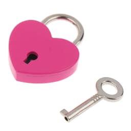 1Set Heart Shape Padlocks Luggage Hardware Locks With Key Lock For Travel Wedding Jewelry Box Diary Book Suitcase Christmas Gift