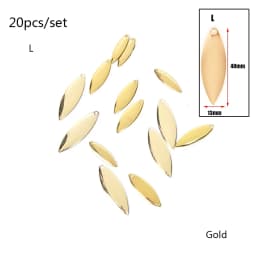 20pcs Bass Sequin Smooth Nickel Metal WillowMetal VIB Lure Blades Fishing Attractor Spinner