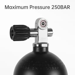DIDEEP 3500Psi Scuba Diving Tank Valve,High Pressure DIN/YOKE Valve,Diving Cylinder Valve M18*1.5 Thread,Diving Tank Accessories