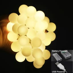 5V 1.5m 3m 6m10m Bubble Ball LED String Fairy Light USB/Battery Powered Warm White/RGB Wedding Christmas Party Home Decoration