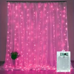 Outdoor Festoon LED Curtain Light String Wedding Garland Muslim Ramadan Room Decorations Battery Power EID Mubarak Mother Day