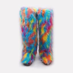 New Woman Boots High Boots Over-the-knee Fur Snow Boots Women's Fashion Warm Wool-like Boots Plus Velvet Padded Winter Boots