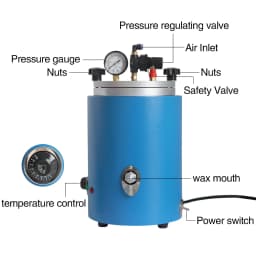 Vacuum Wax Injector Machine for Jewelry Mold Casting, 110V/220V Wax Injection Tool with Nozzle for Jewelry Making Workshop