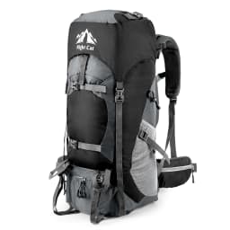 Hiking Backpacks 70L Camping Backpacking Packs for Men Women Lightweight Outdoor for Traveling, No Internal Frame