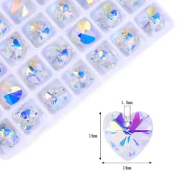 AB Color Crystal Pendant Beads Charms Multi -shape Glass Beads Jewelry Gems Stones for Jewelry Making Supplies DIY Earrings
