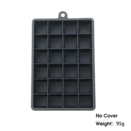 With Lid / No Lid 24-Hole Silicone Ice Tray Square Box Auxiliary Food Puree Cheese Jelly Mold Bar Kitchen Tool Cocktail Cube