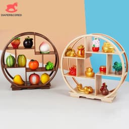 1PC Dollhouse Miniature Bogu Empty Shelf Mini Display Stand Storage Rack Model Toy Scene Decoration DIY Accessories