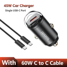 Toocki 45W Car Charger QC4.0 PPS Fast Charging Pull Ring Type C Car Phone Charger For iPhone 17 16 Xiaomi 12 13 Samsung S23 S24