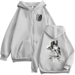 Anime 'Attack on Titan' - Will Ackerman Zipper Hoodie, Retro Fashion for Men and Women, Sweatshirt Casual Long Sleeve Hoodie