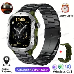 2026 New Rugged Military GPS Smart Watch Men Bluetooth Call Health Monitoring Sports 5ATM Waterproof Smartwatches Man Pk Ht22