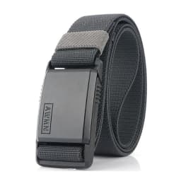 KOLBER Magnetic Elastic Belt for Men Quick Release Silver Buckle Casual belt Male Adjustable Stretch Waistband Hiking Girdle