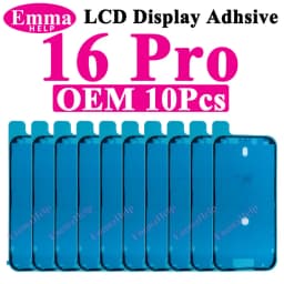10pcs Waterproof Seal Sticker Back Cover Side For iPhone 16 Plus 15 Pro Max 14 17E Front LCD Display Adhesive Glue