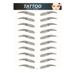 Brown Eyebrows Makeup Tattoo Sticker Water-based Hair-liked Waterproof Long Lasting False Stickers for Brow Grooming Shaping