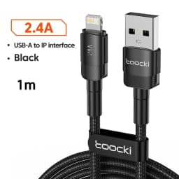 Toocki USB Cable for iPhone 14 13 12 Pro Max X XR 8 Plus iPad Fast Charging Charger Aluminum iP Cable iPhone Series Data Cord
