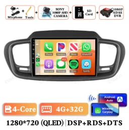 Android 15 Car Radio For Kia Sorento 3 2015 2016 2017 2018 Multimedia BT GPS 5G WIFI Navigation 4G LTE Head Unit Video Player