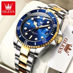 OLEVS Top Original Quartz Watch for Men Diving Series Stainles Steel Waterproof Man Watch Fashion Luxury Brand Men's Wristwatch