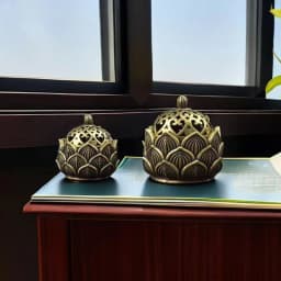 Home Lotus Incense Holder,Small Inscent Cone Burner,Mini Asian Style Lotus Flower Zen Decor Gift