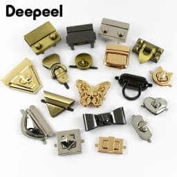 2Pcs Metal Bag Lock Buckles Turn Twist Locks for Women's Handbag Shoulder Bags Closure Latch Clasp DIY Hardware Accessories